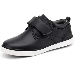 Firelli Boys Size 5 Black Loafers Hook & Loop Closure Round Toe Oxford Shoes